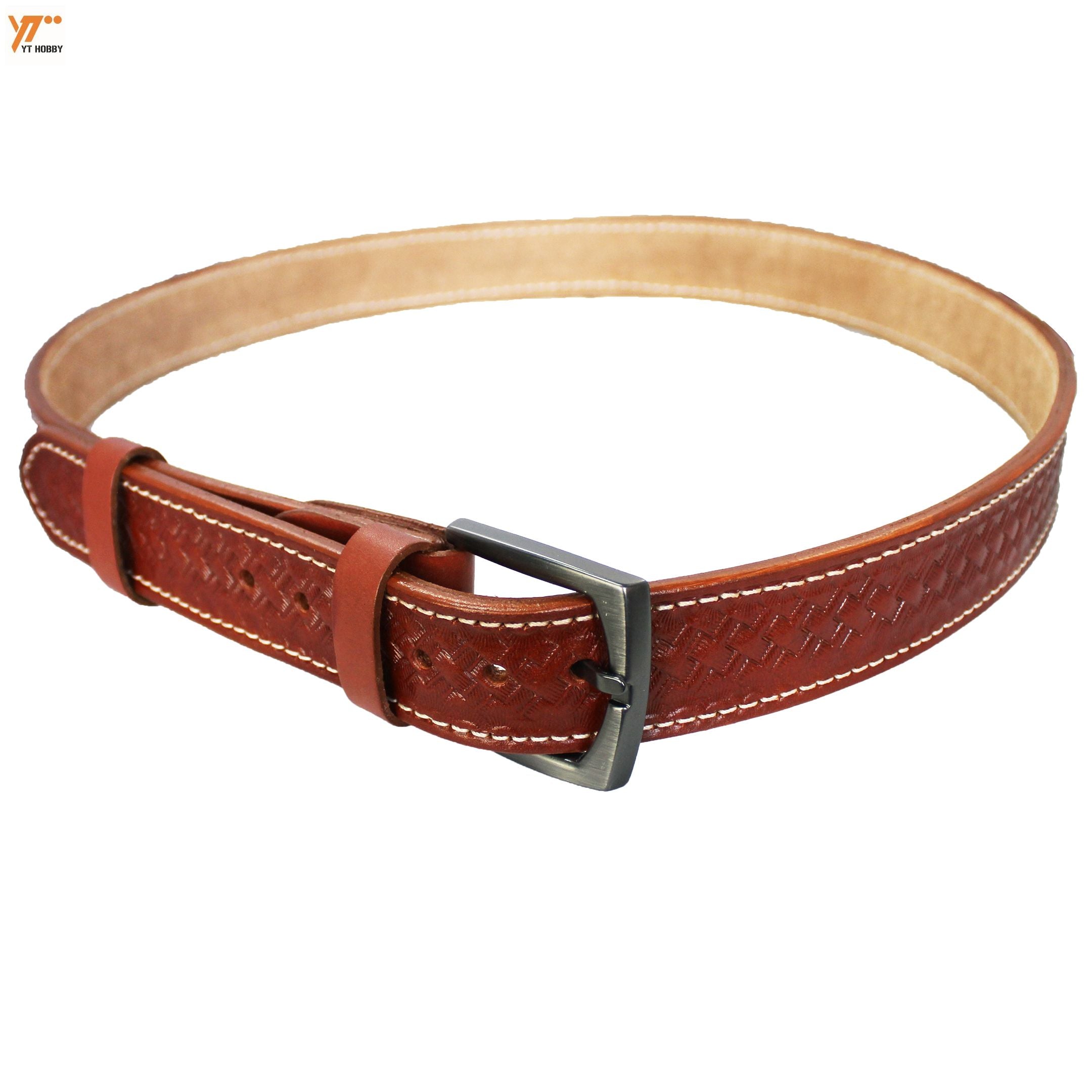 Men's Patterned Leather Belt - Premium Quality Genuine Leather Waist Strap for Dress and Casual Wear - Stylish and Durable Accessory for Men image 1