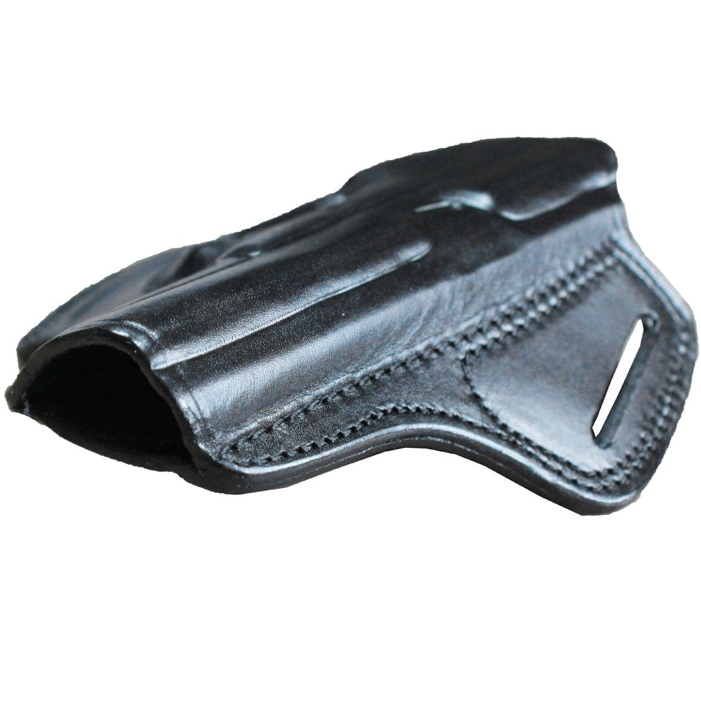 Pancake Style Leather OWB Carry Two Slot Fast Draw Gun Holster image 7