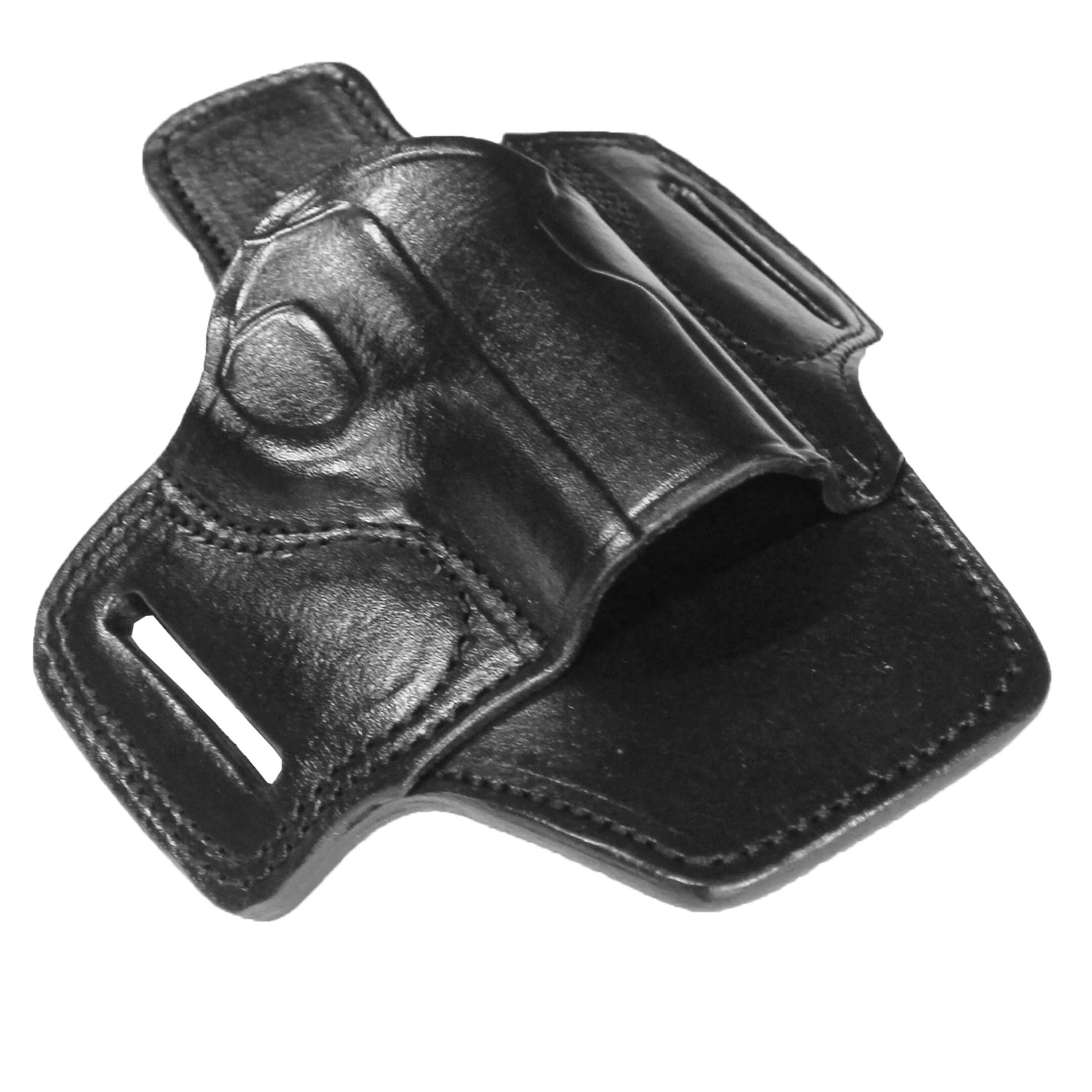 Protected Barrel Real Leather OWB Carry Two Slot Fast Draw Handmade Pistol Gun Holster image 10