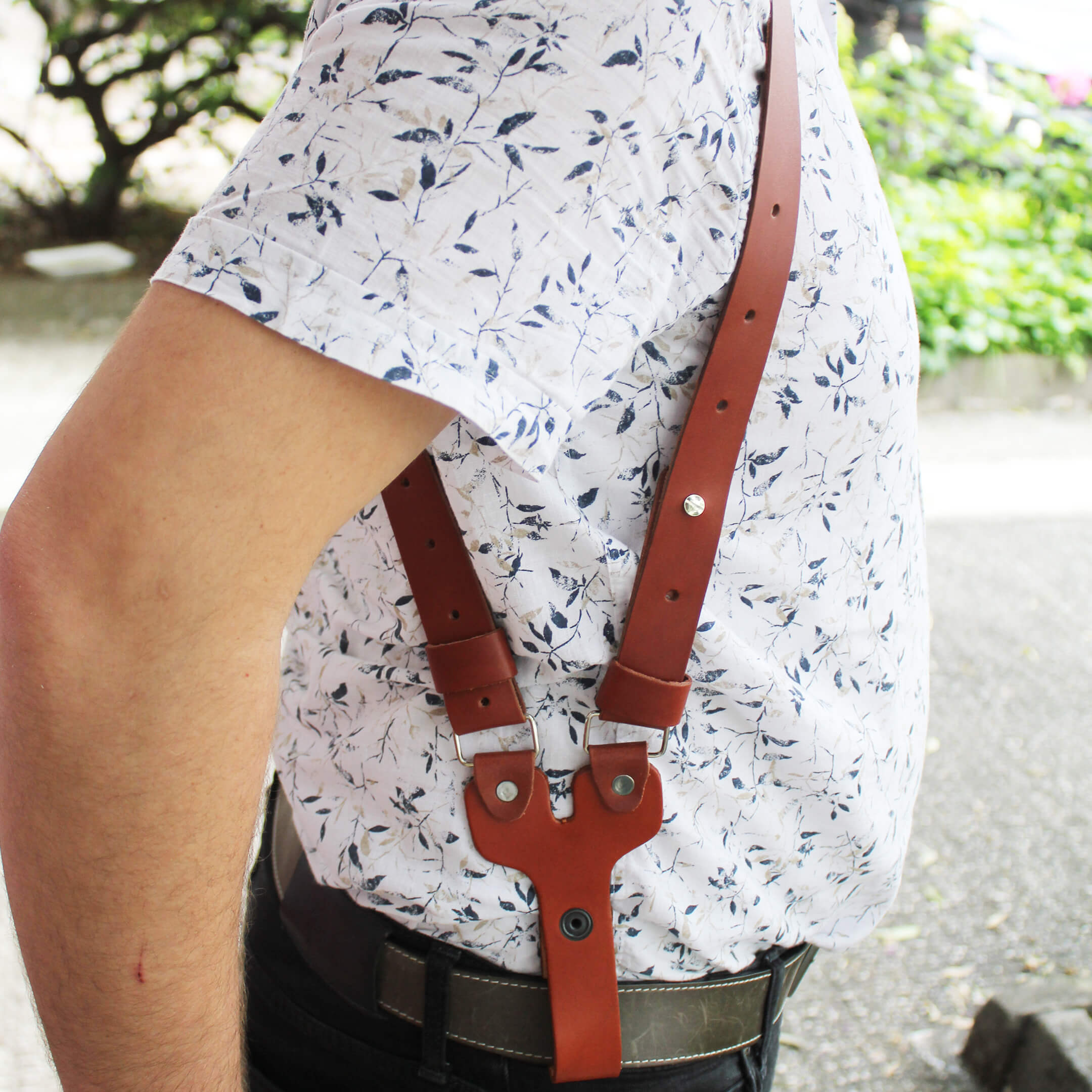 Horizantal Shoulder Holster Concealed Carry Gun Holster W/O Cartridge Holder image 12