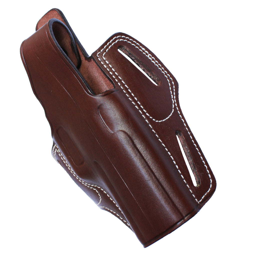 Beretta And  Browning Models Handmade Leather OWB Carry Three Slot Thumb Break Gun Holster