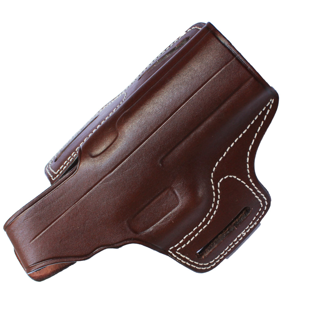 Beretta And  Browning Models Handmade Leather OWB Carry Three Slot Thumb Break Gun Holster