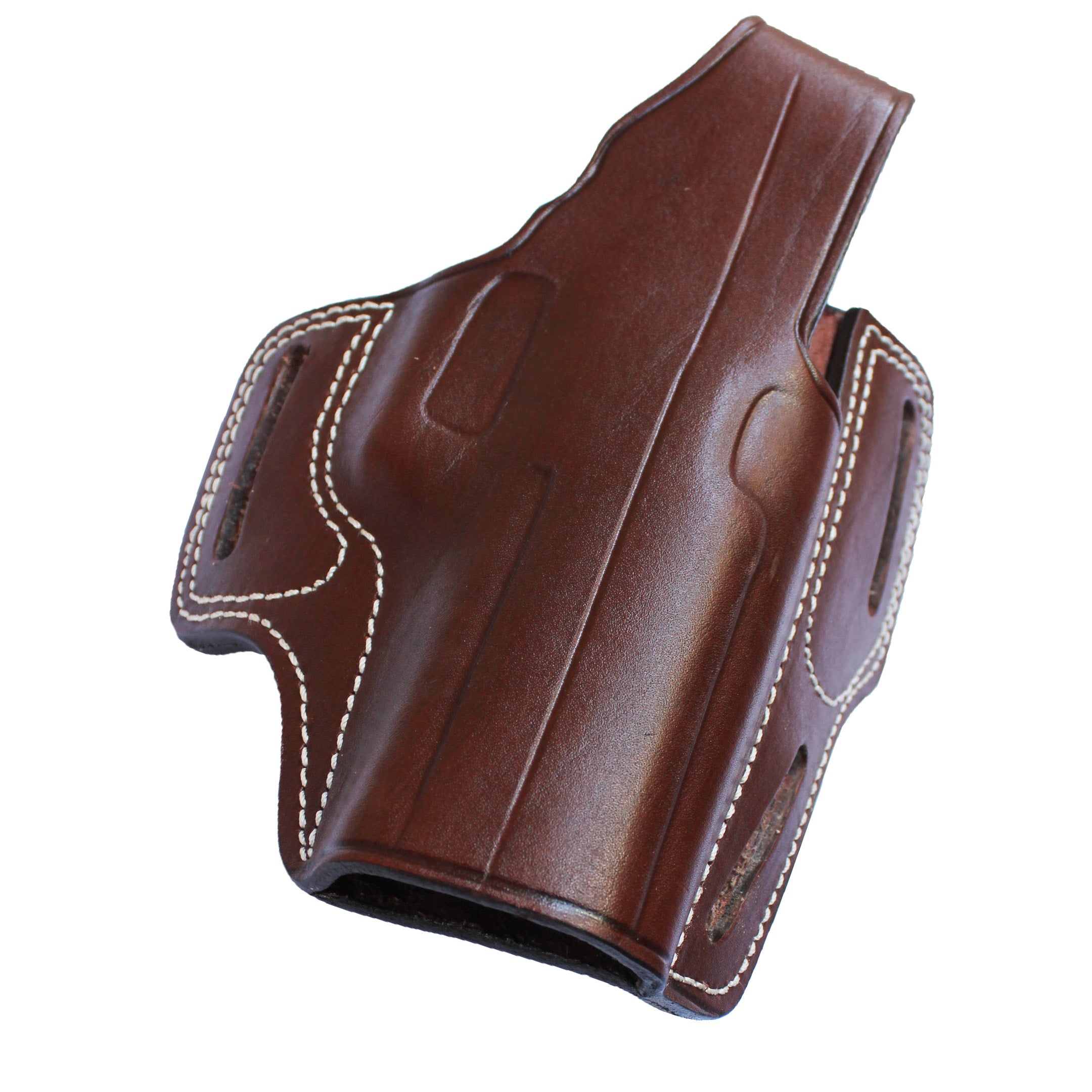 Beretta And  Browning Models Handmade Leather OWB Carry Three Slot Thumb Break Gun Holster