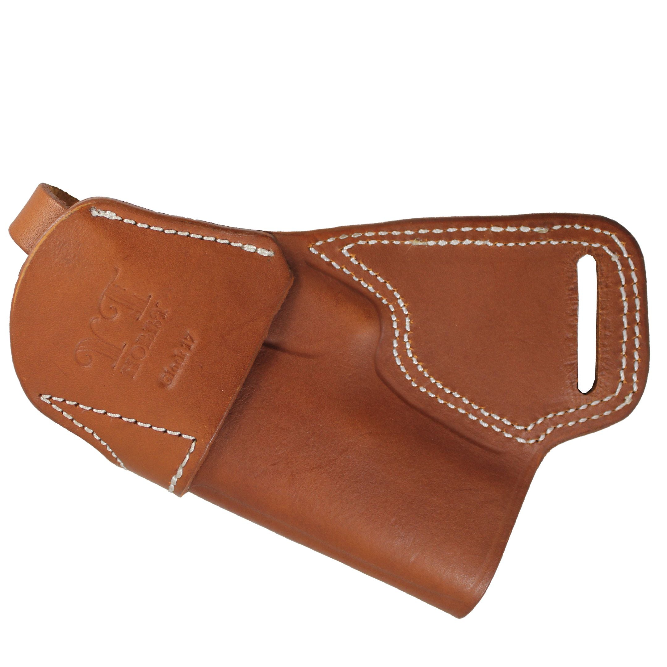 Handmade Leather Small of Back SOB Gun Holster with Retention Strap image 2