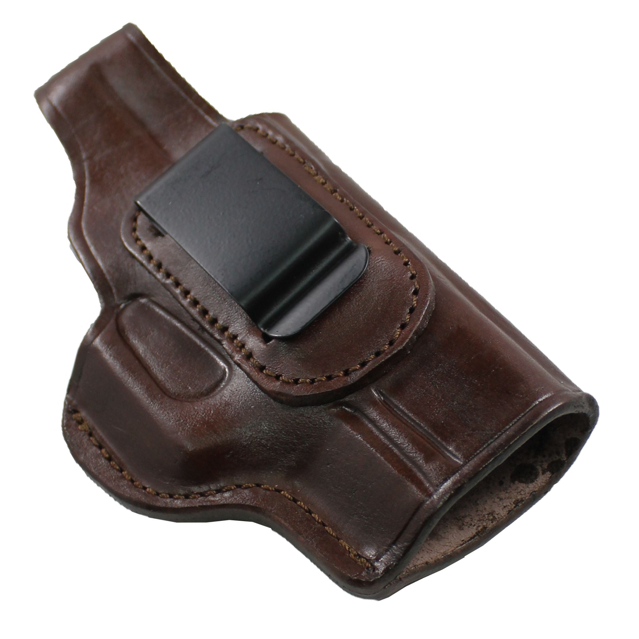 Concealed Carry IWB / OWB Real Leather Belt Gun Holster - Dark Brown image 7