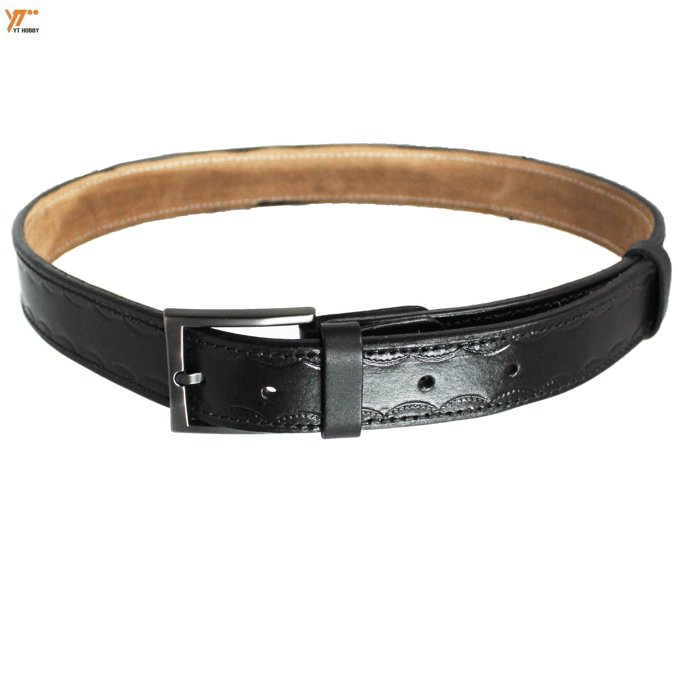 Men's Patterned Leather Belt - Premium Quality Genuine Leather Waist Strap for Dress and Casual Wear - Stylish and Durable Accessory for Men image