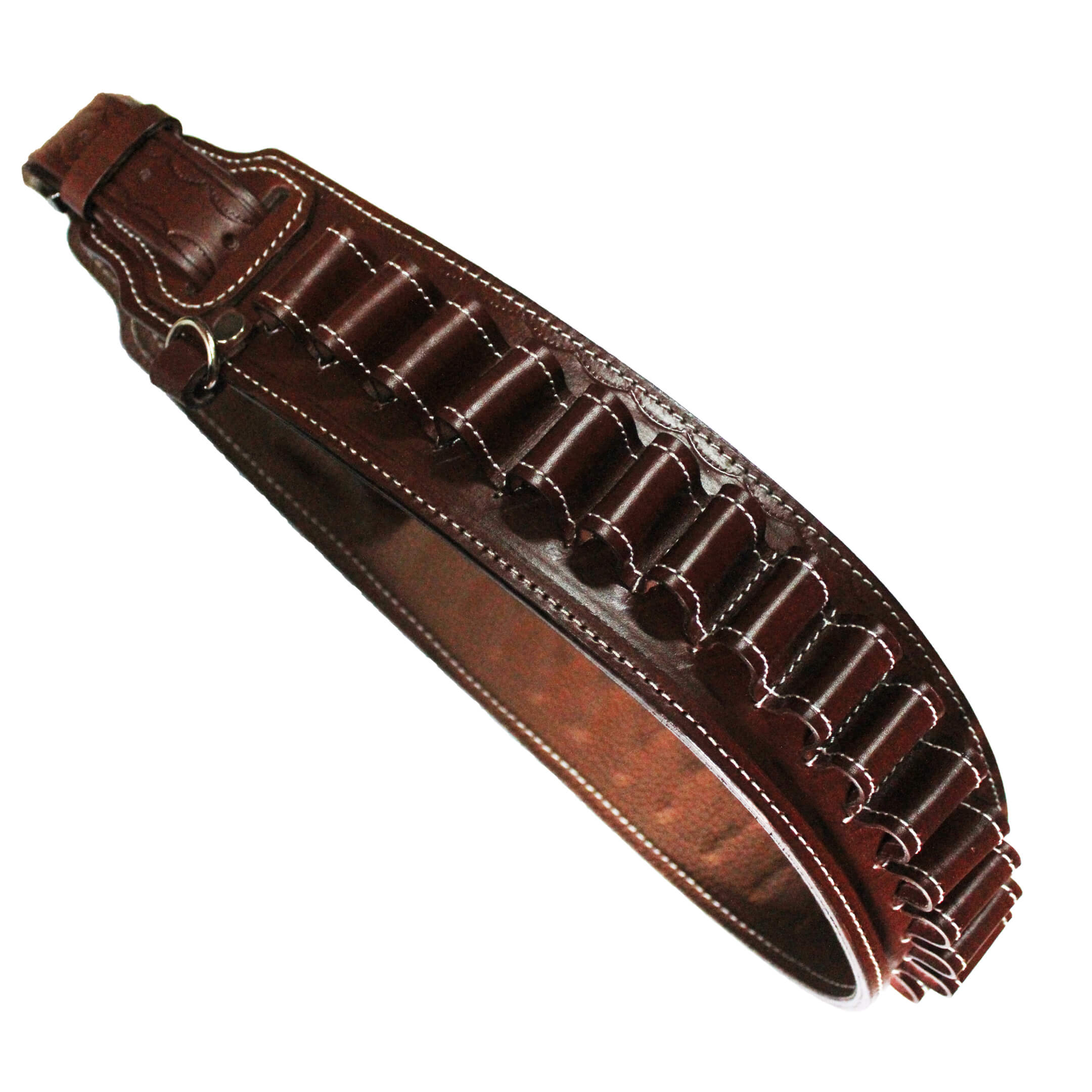 Hunting Bandolier Shotgun 12/16/20/36 Gauge Stitched Cartridges Holder For Shooting - Dark Brown image