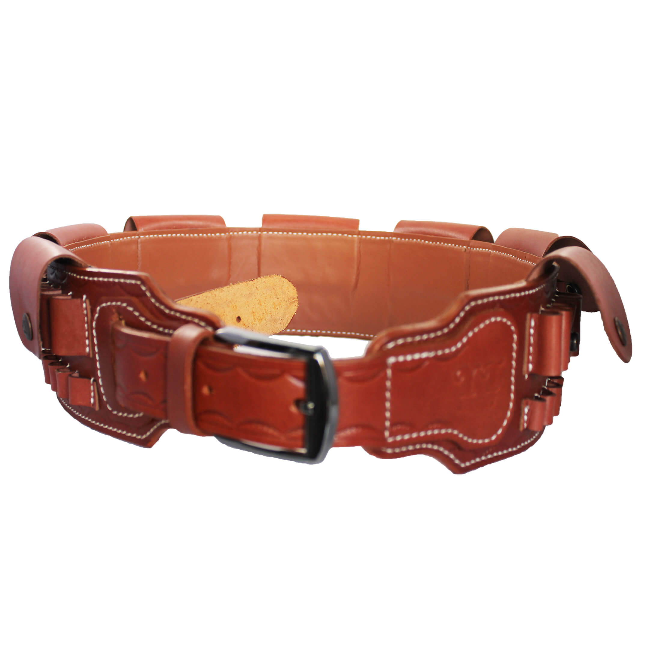 Rifle Ammo Belt (7.62, 30.06, .303, .308, 7.7x54, 8x57,  .270 Win, 7mm Mag) Real Leather 35 Slots image 1