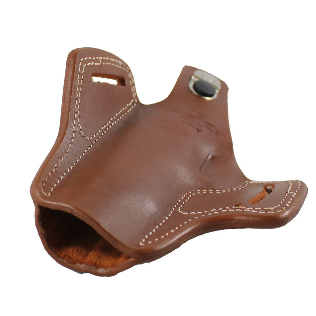 Handmade Leather OWB Carry Two Slot Thumb Break Gun Holster image 3