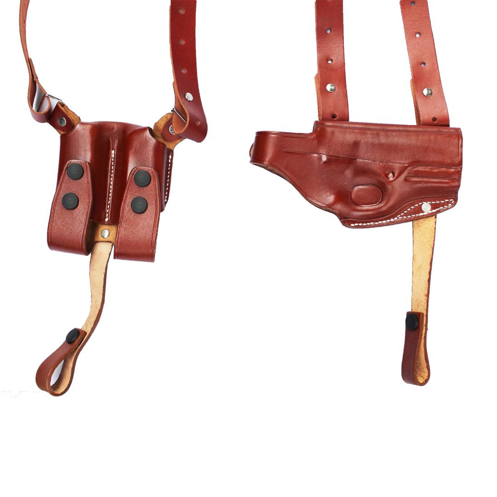 Horizontal Shoulder Holster With Magazine Holder Concealed Carry Gun Holster image 3