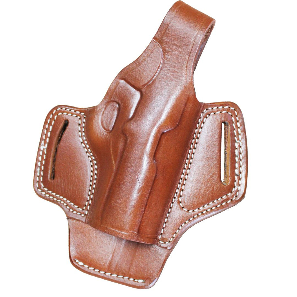 Protected Barrel Real Leather OWB Carry Two Slot Thumb Break Handmade Pistol Gun Holster image 3