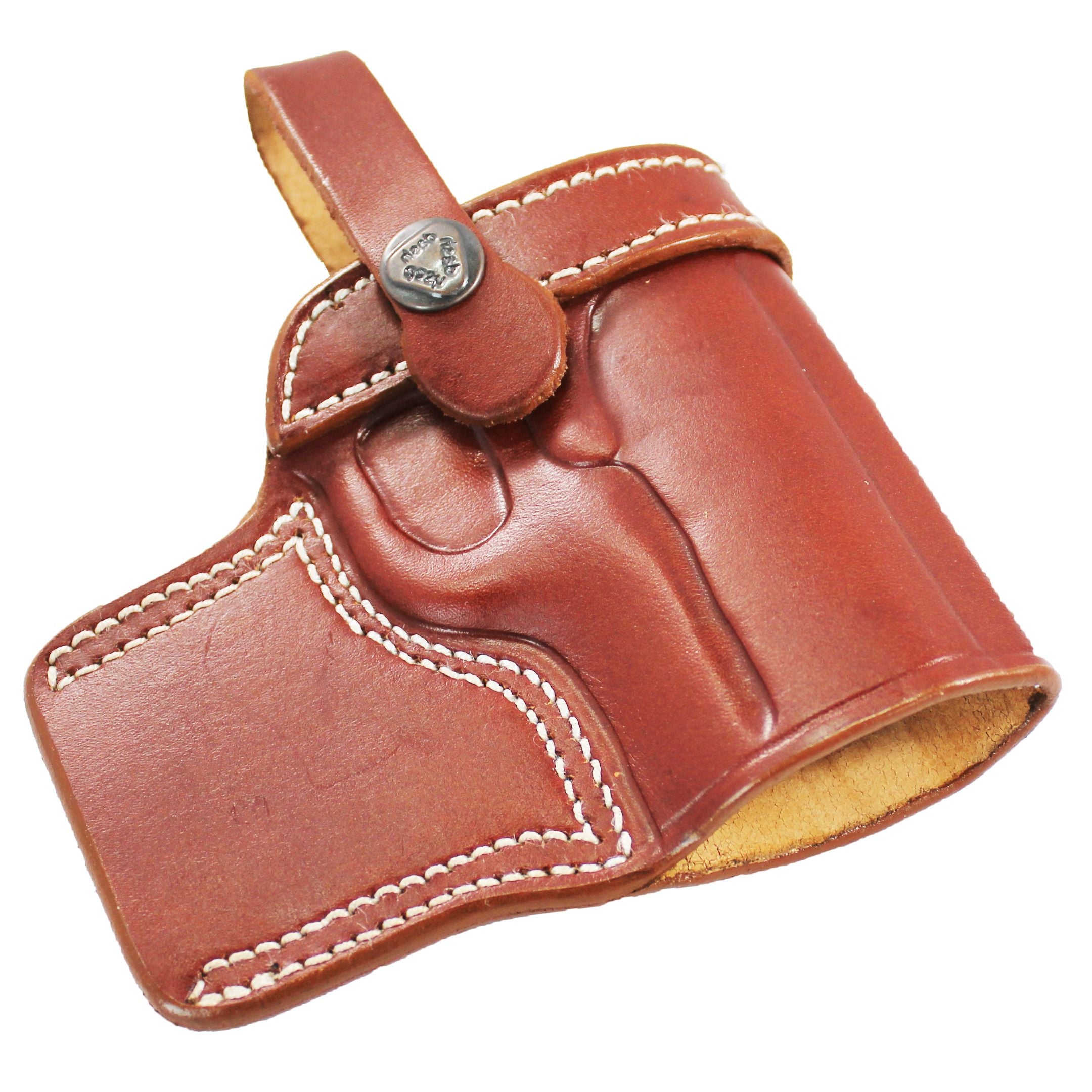 Leather With Retention Strap OWB Carry Gun Holster image 2