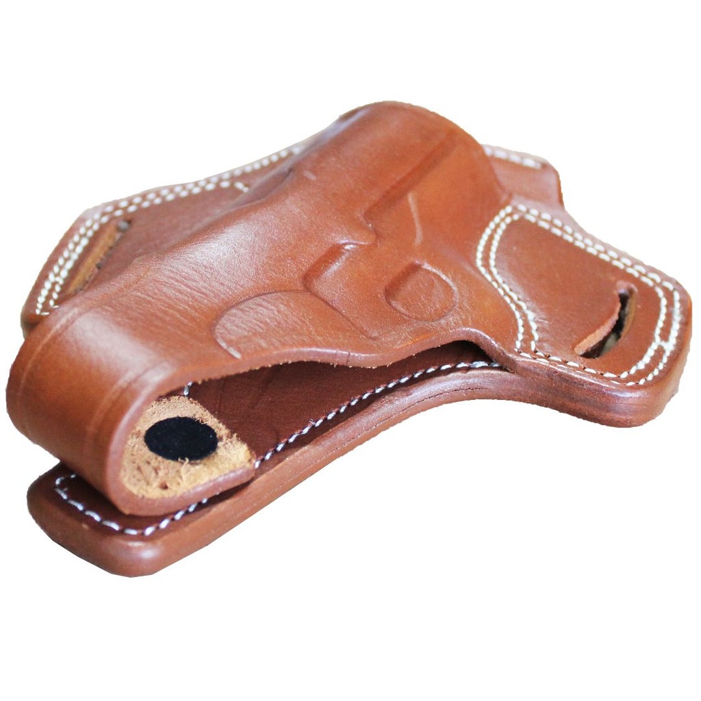 Protected Barrel Real Leather OWB Carry Two Slot Thumb Break Handmade Pistol Gun Holster image 12