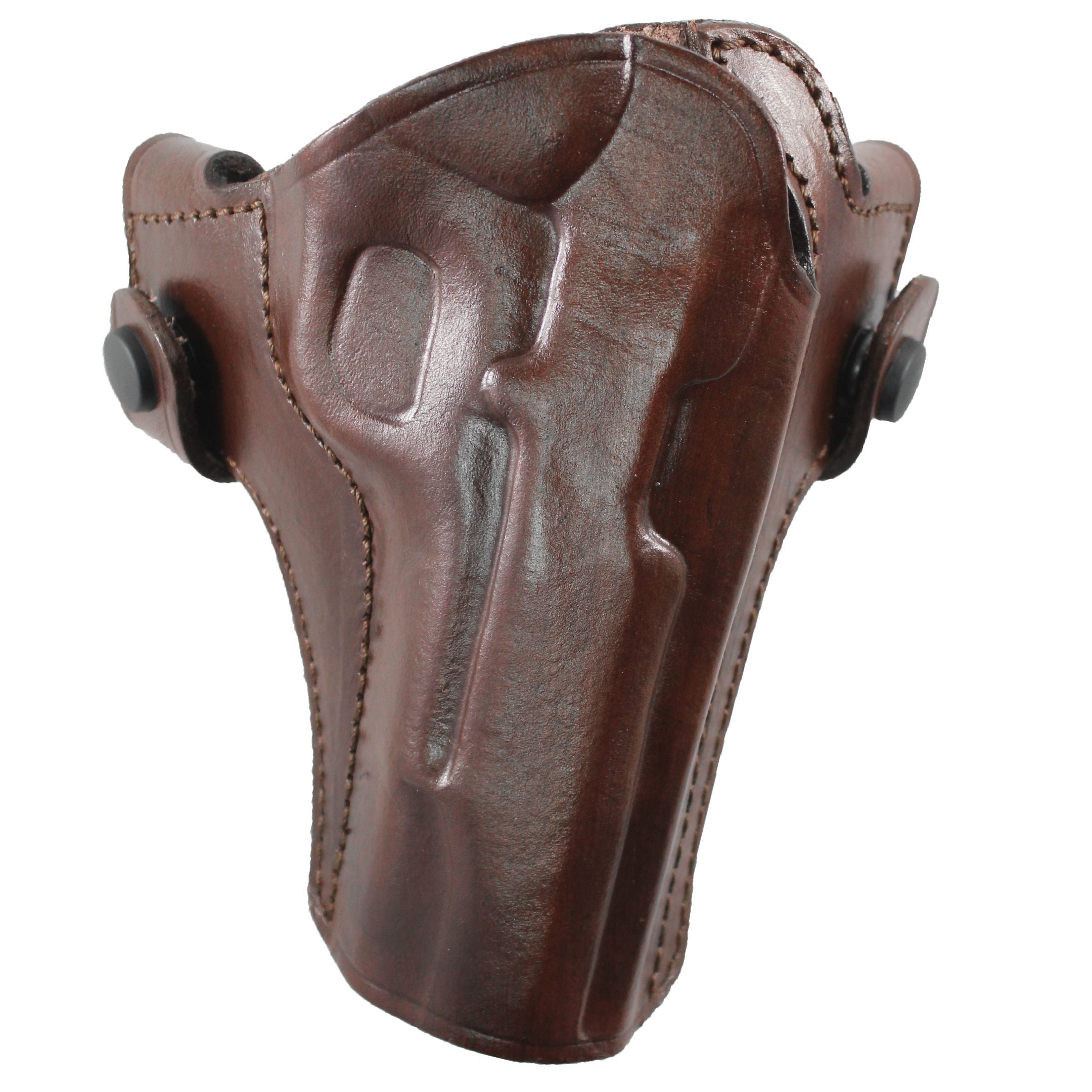 Handmade Two Belt Slots With Strap Concealed Carry Gun Holster - Dark Brown image 4