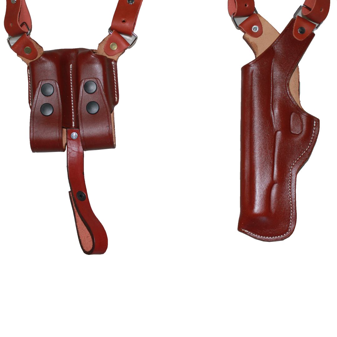 Vertical Shoulder Holster With Magazine Holder Concealed Carry Gun Holster image 9