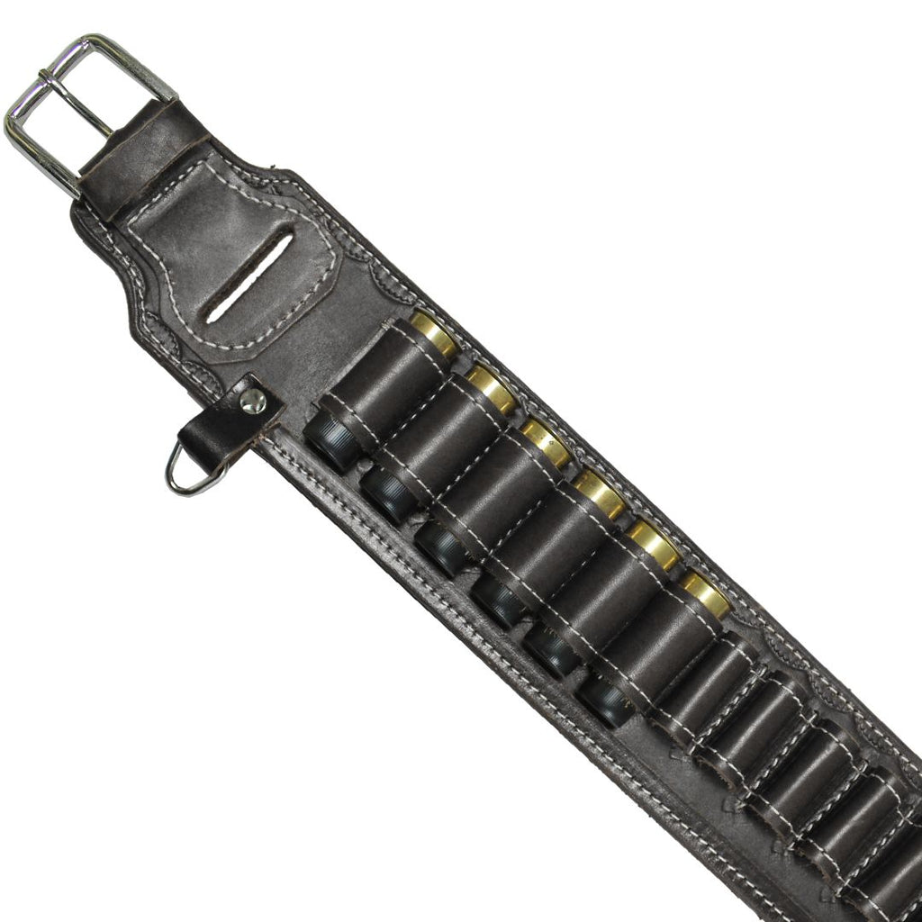 Hunting Bandolier Shotgun 12/16/20/36 Gauge Stitched Cartridges Holder For Shooting - Black image