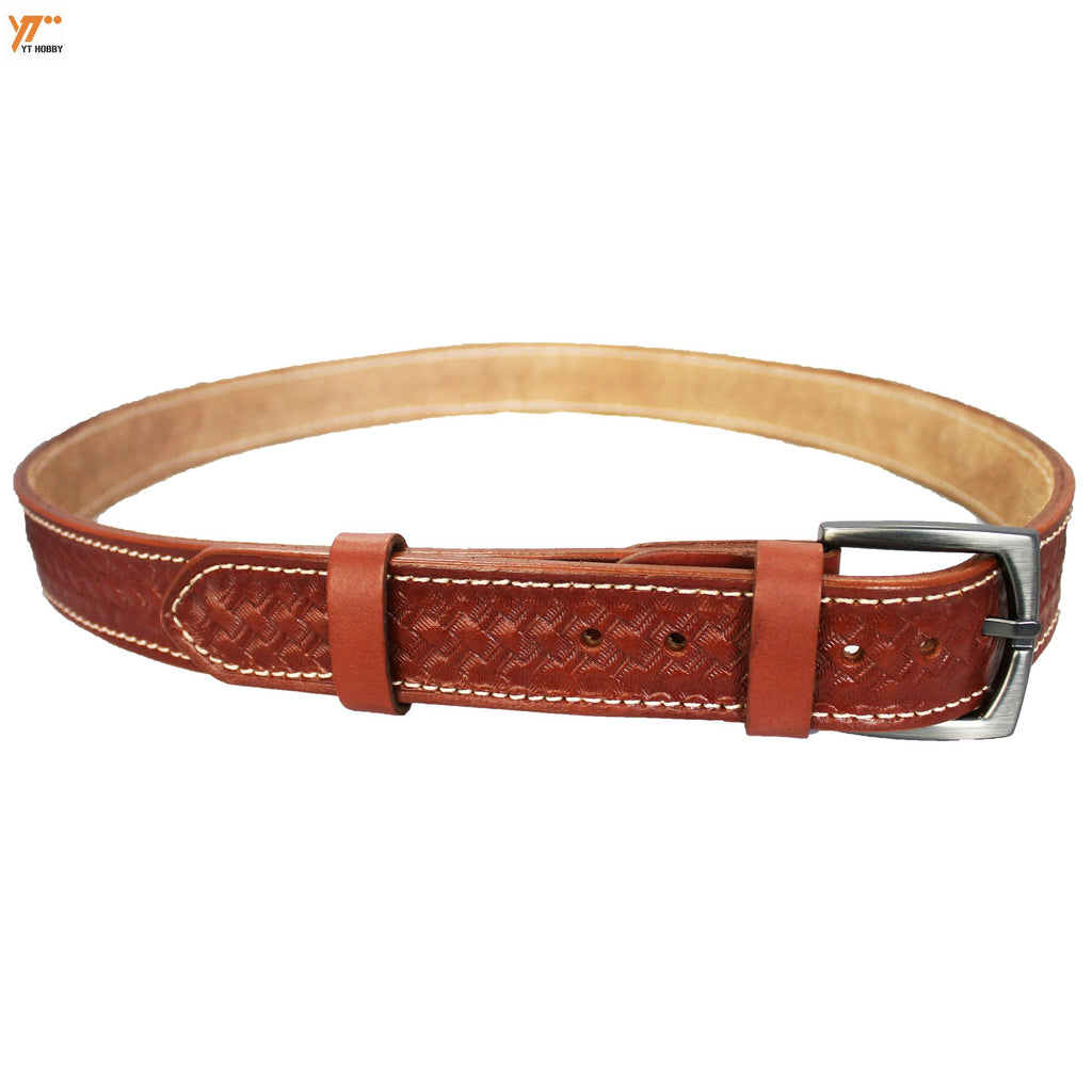 Men's Patterned Leather Belt - Premium Quality Genuine Leather Waist Strap for Dress and Casual Wear - Stylish and Durable Accessory for Men image 9