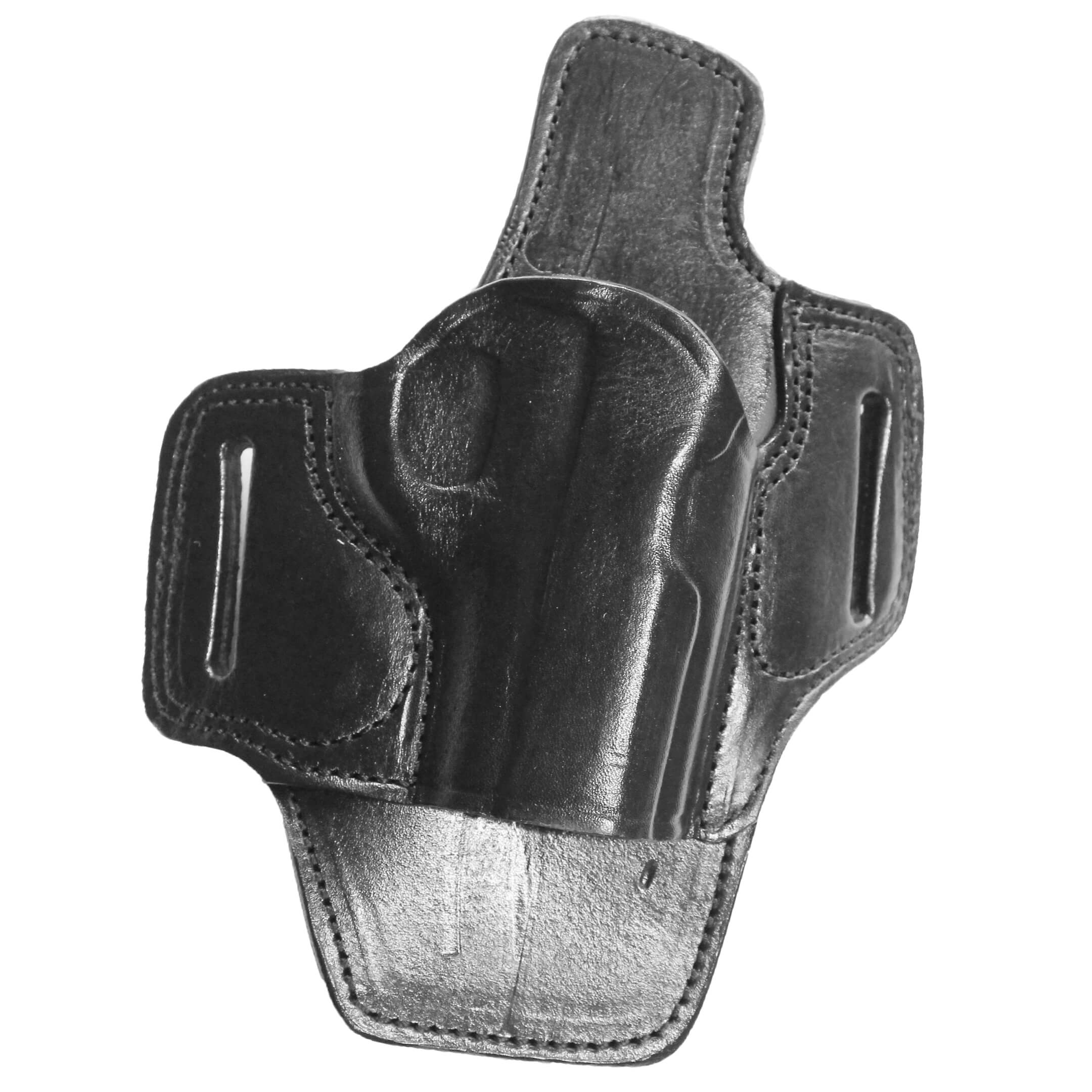 Protected Barrel Real Leather OWB Carry Two Slot Fast Draw Handmade Pistol Gun Holster image 9