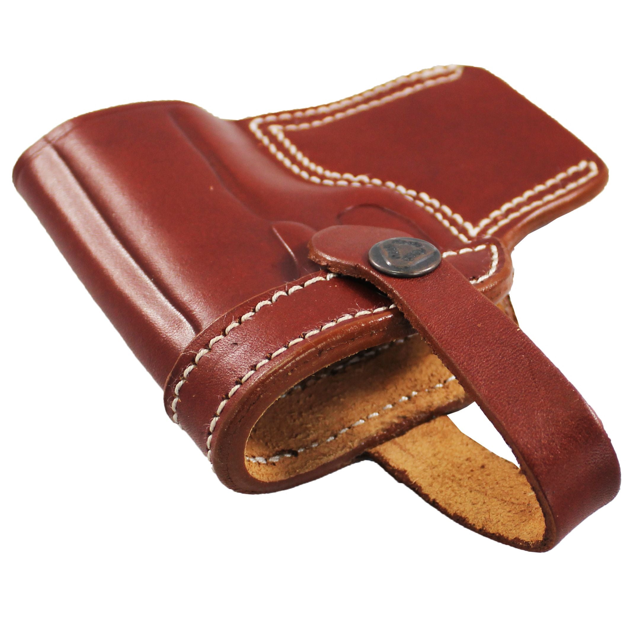Leather With Retention Strap OWB Carry Gun Holster image 8