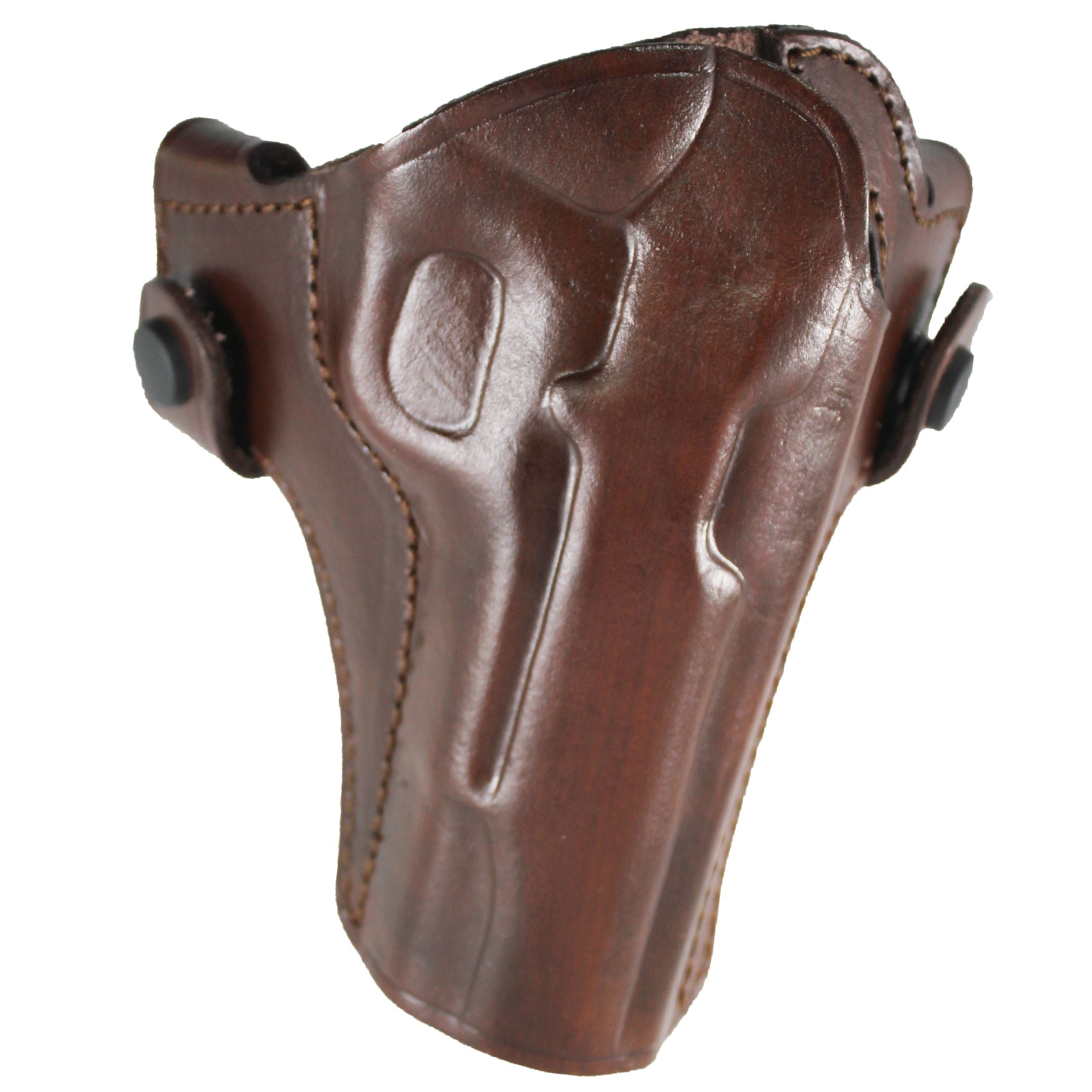 Handmade Two Belt Slots With Strap Concealed Carry Gun Holster - Dark Brown image 0