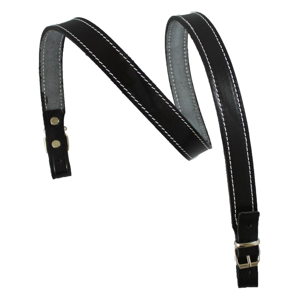 Thick Real Leather Adjustable Durable Rifle Sling - Black image