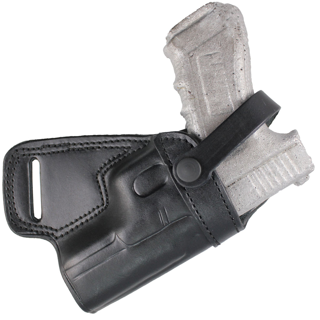 Handmade Leather Small of Back SOB Gun Holster with Retention Strap image 15