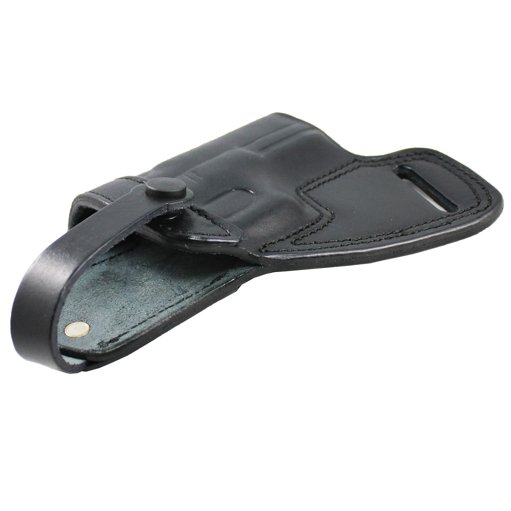 Handmade Leather Small of Back SOB Gun Holster with Retention Strap image 12