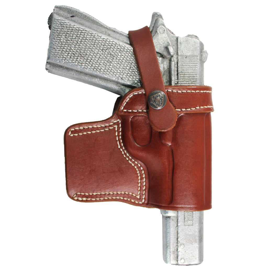 Leather With Retention Strap OWB Carry Gun Holster image 1