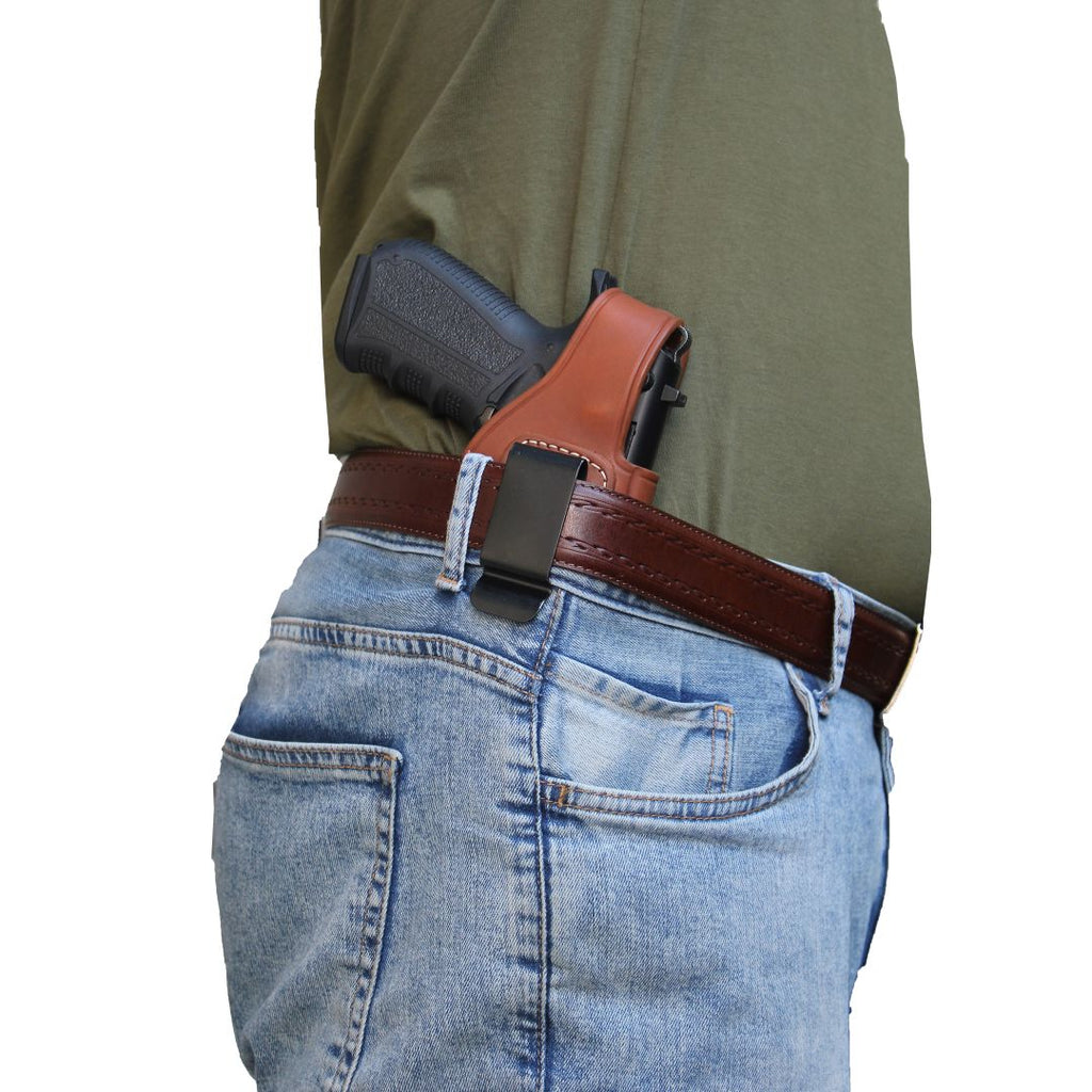 Concealed Carry IWB / OWB Real Leather Belt Gun Holster image 1
