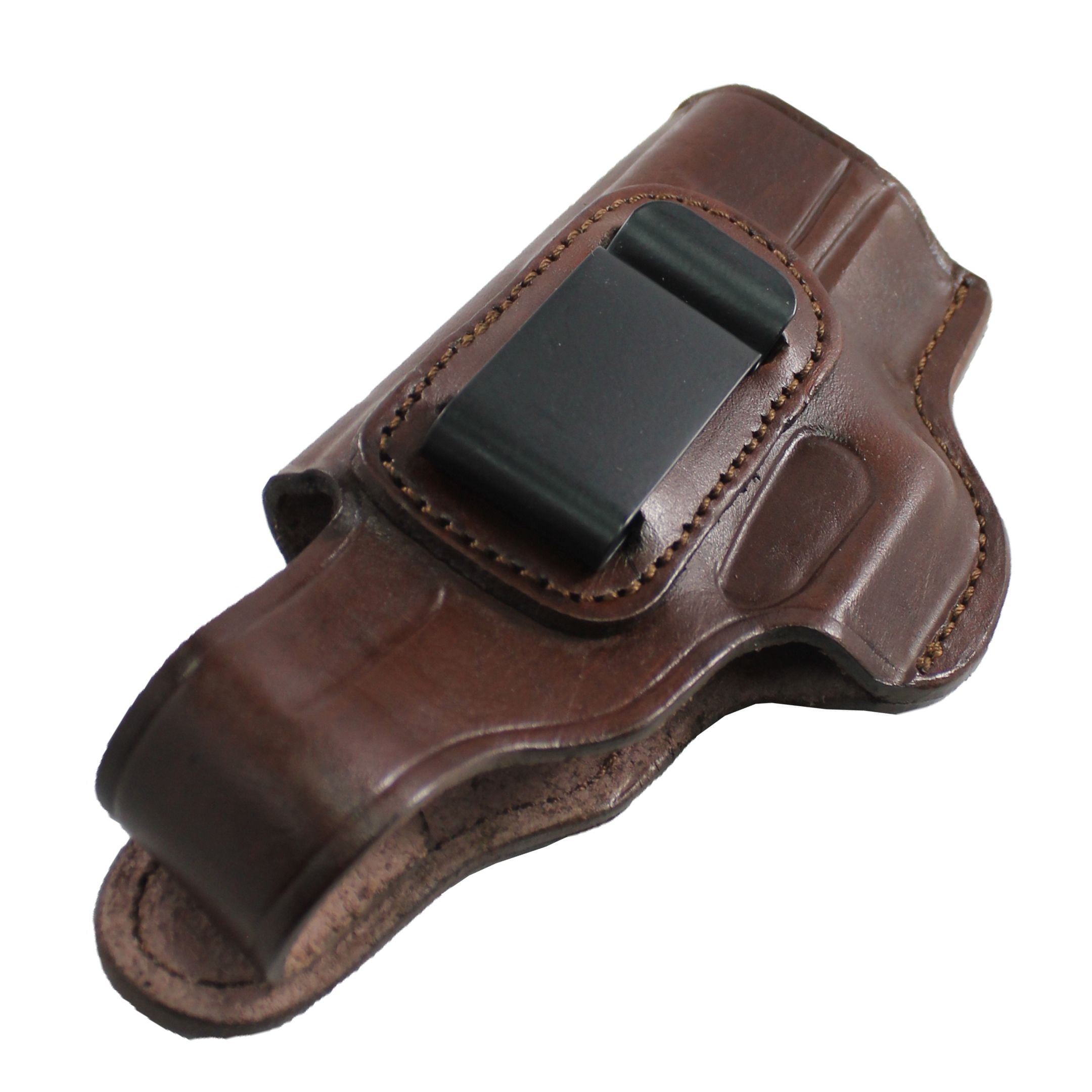 Concealed Carry IWB / OWB Real Leather Belt Gun Holster - Dark Brown image 6