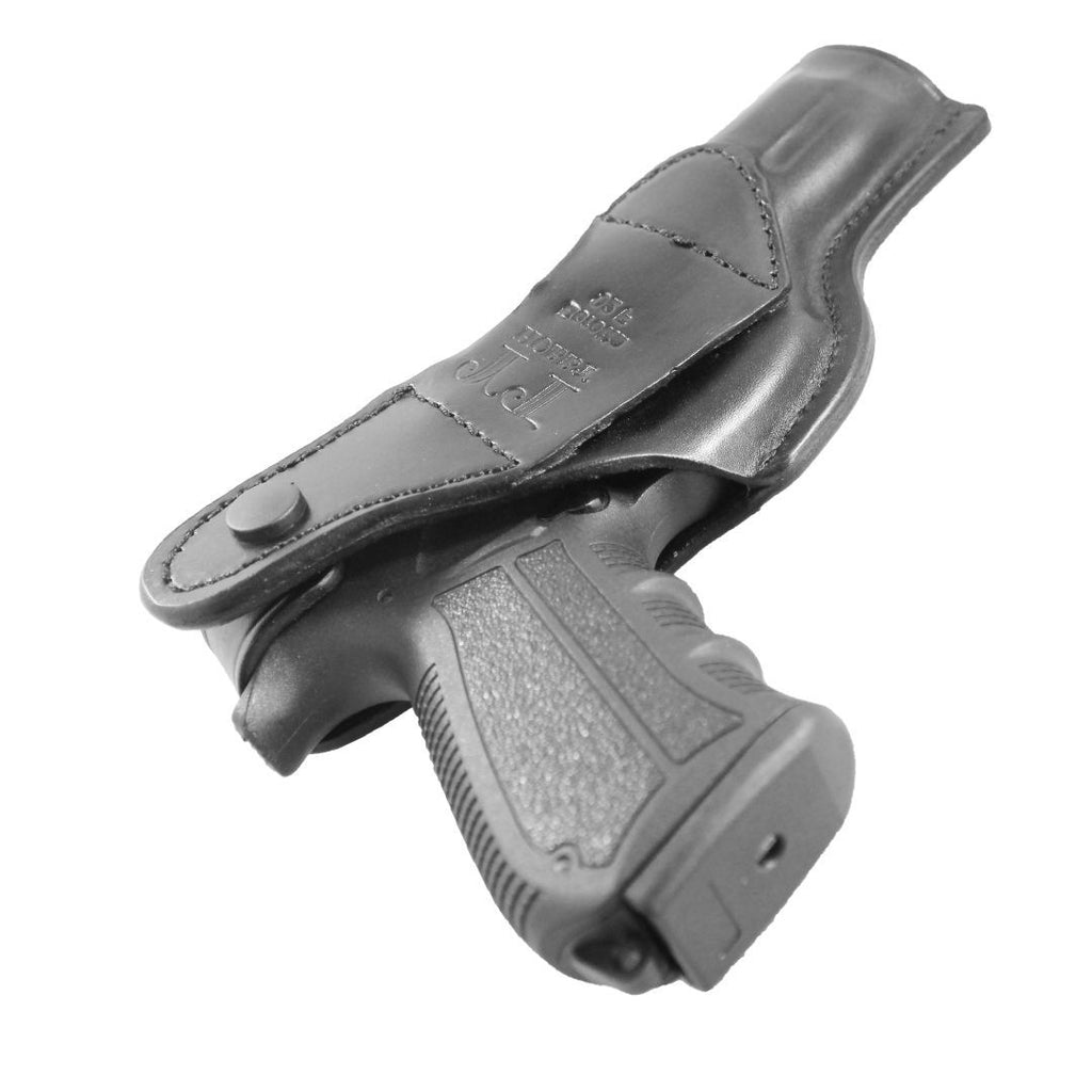 Concealed Carry IWB / OWB Real Leather Belt Gun Holster - Black