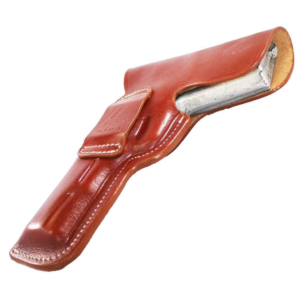 Real Leather OWB Fully Closed Barrel Gun Holster image 2