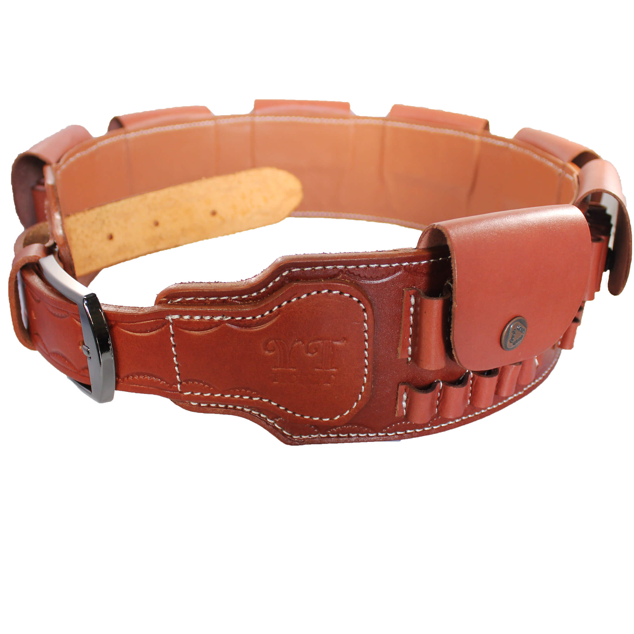 Rifle Ammo Belt (7.62, 30.06, .303, .308, 7.7x54, 8x57,  .270 Win, 7mm Mag) Real Leather 35 Slots image 4