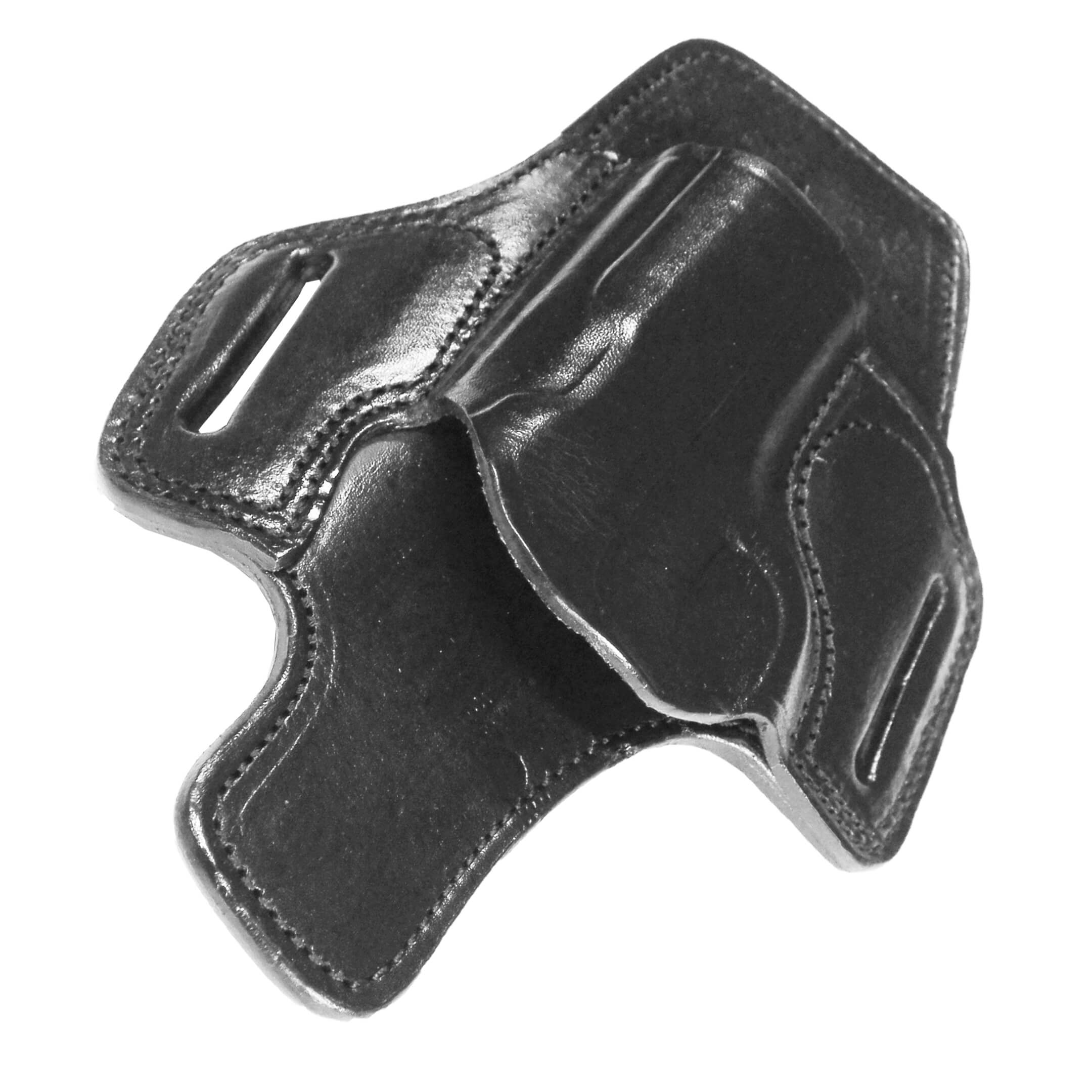 Protected Barrel Real Leather OWB Carry Two Slot Fast Draw Handmade Pistol Gun Holster image 7