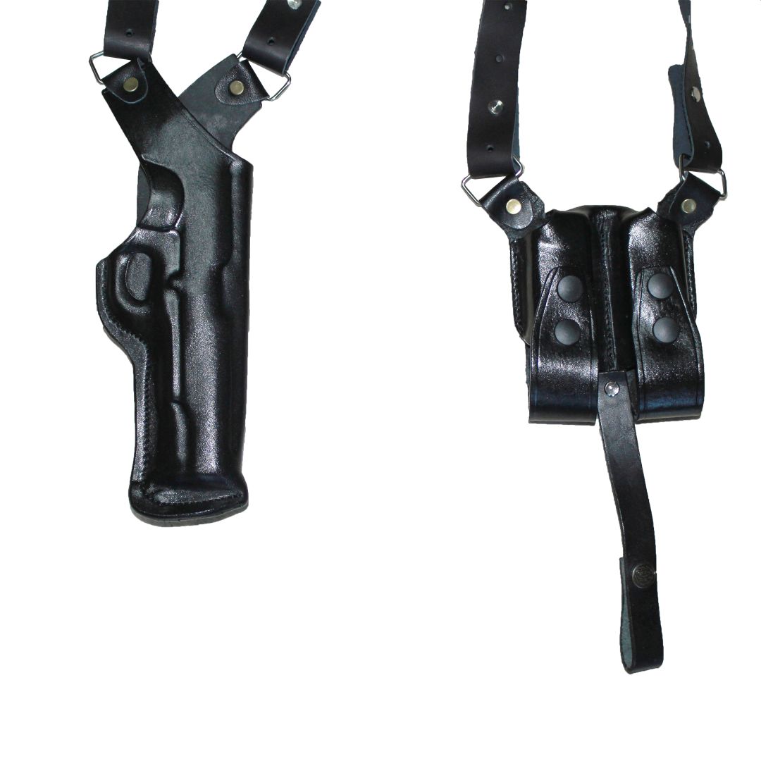 Vertical Shoulder Holster With Magazine Holder Concealed Carry Gun Holster image 5