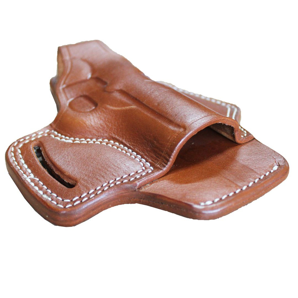Protected Barrel Real Leather OWB Carry Two Slot Thumb Break Handmade Pistol Gun Holster image 13