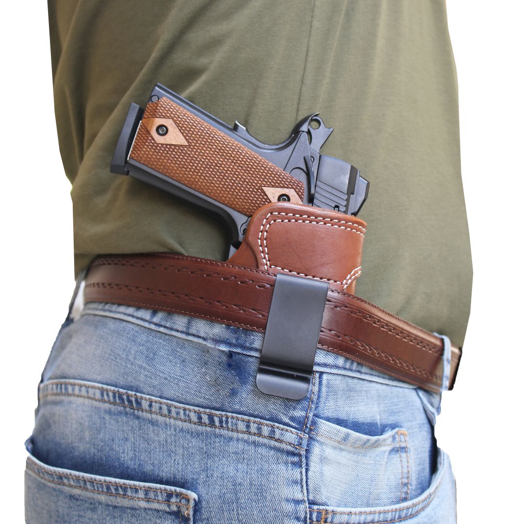 Left Or Right Hand Concealed Carry IWB Real Leather Holster image 1