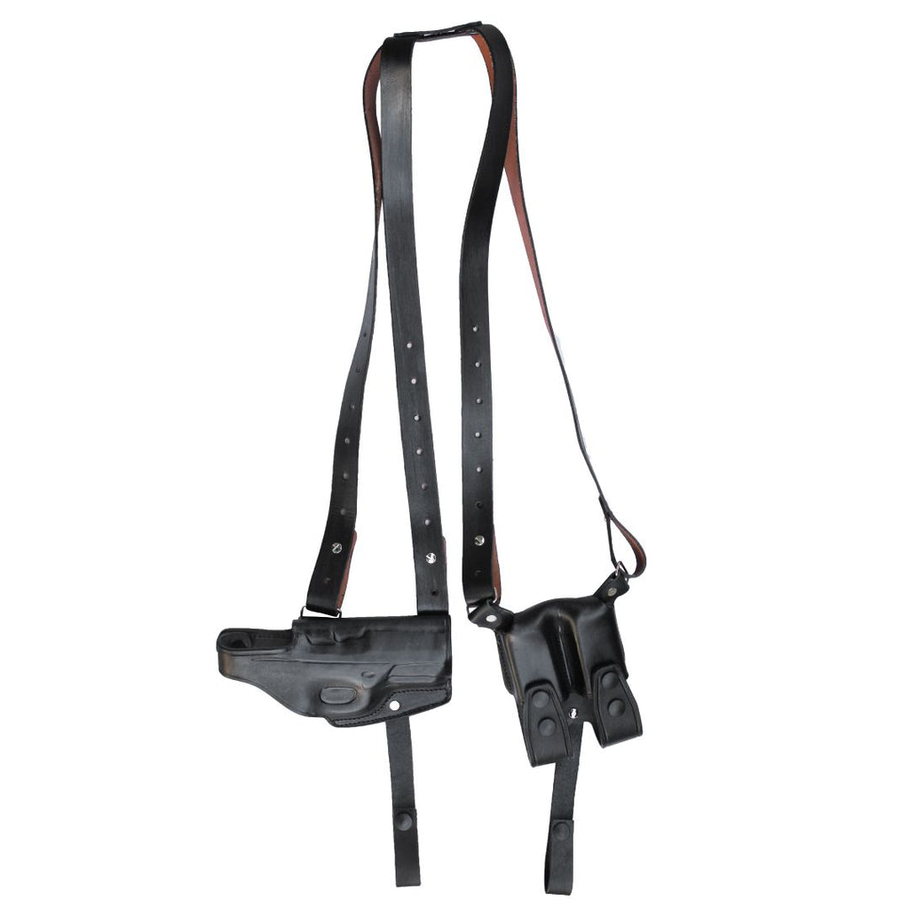 Horizontal Shoulder Holster With Magazine Holder Concealed Carry Gun Holster image 15