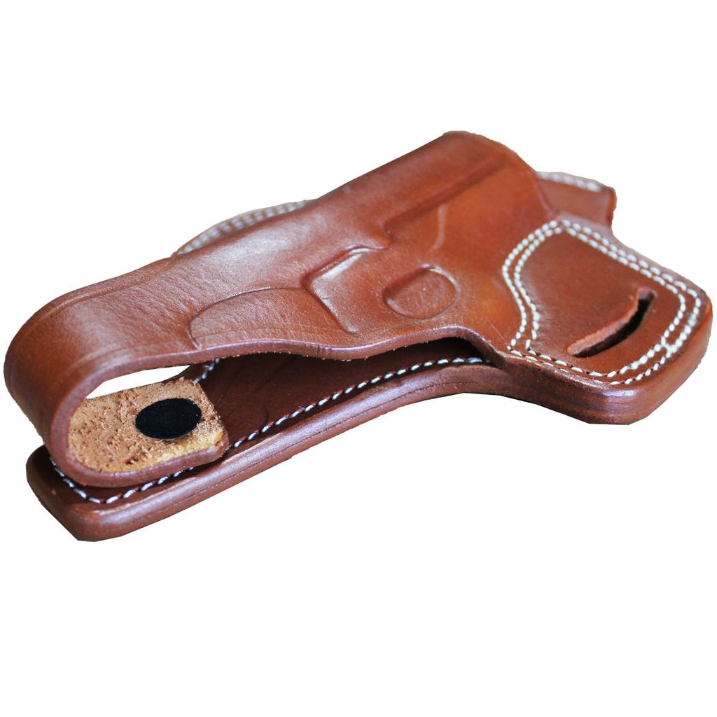 Protected Barrel Real Leather OWB Carry Two Slot Thumb Break Handmade Pistol Gun Holster image 4