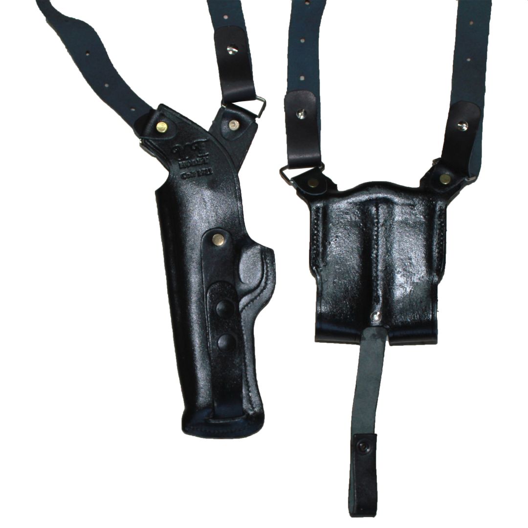 Vertical Shoulder Holster With Magazine Holder Concealed Carry Gun Holster image 6