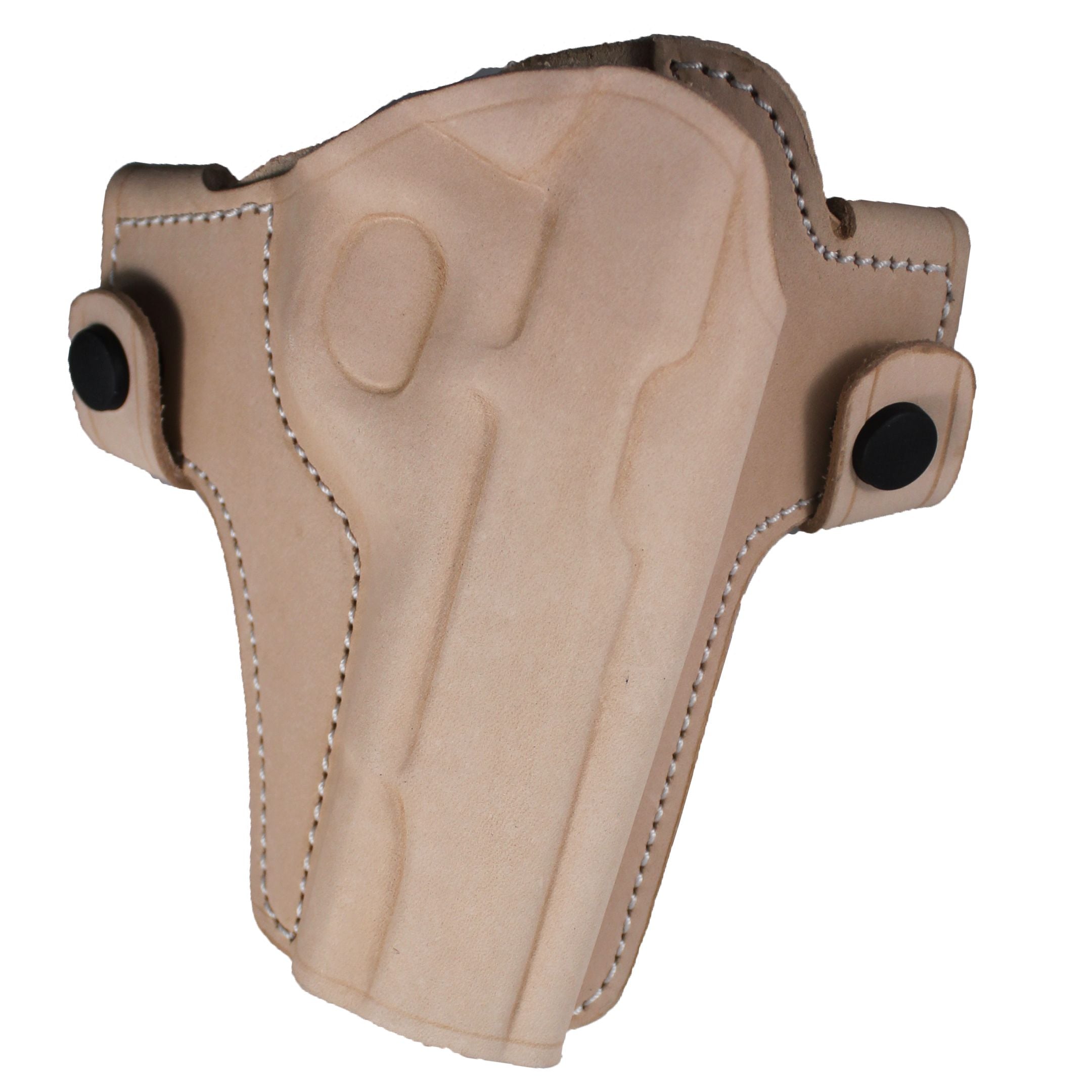 Handmade Two Belt Slots With Strap Concealed Carry Gun Holster - Beige image 4