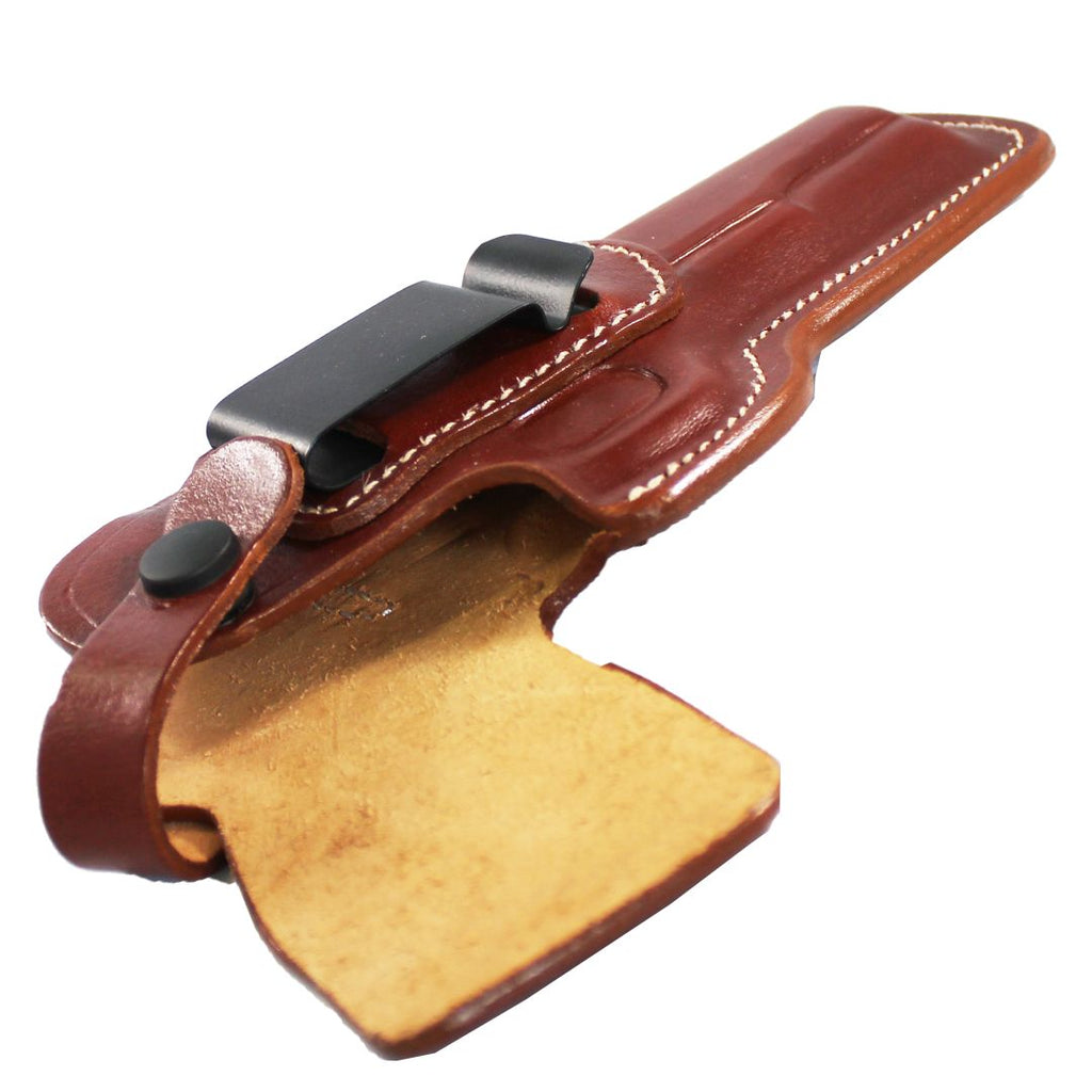 Concealed Carry IWB / OWB Closed Barrel Gun Holster - Brown