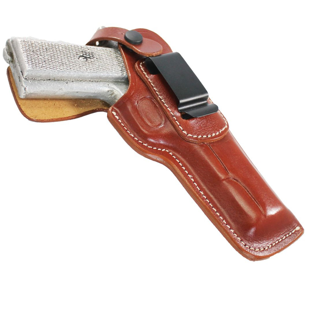 Concealed Carry IWB / OWB Closed Barrel Gun Holster - Brown