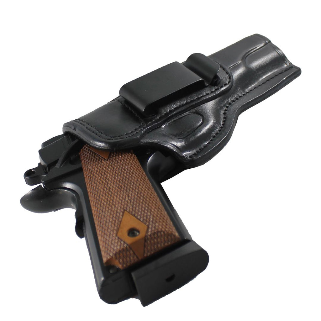 Left Or Right Hand Concealed Carry IWB Real Leather Holster - Black