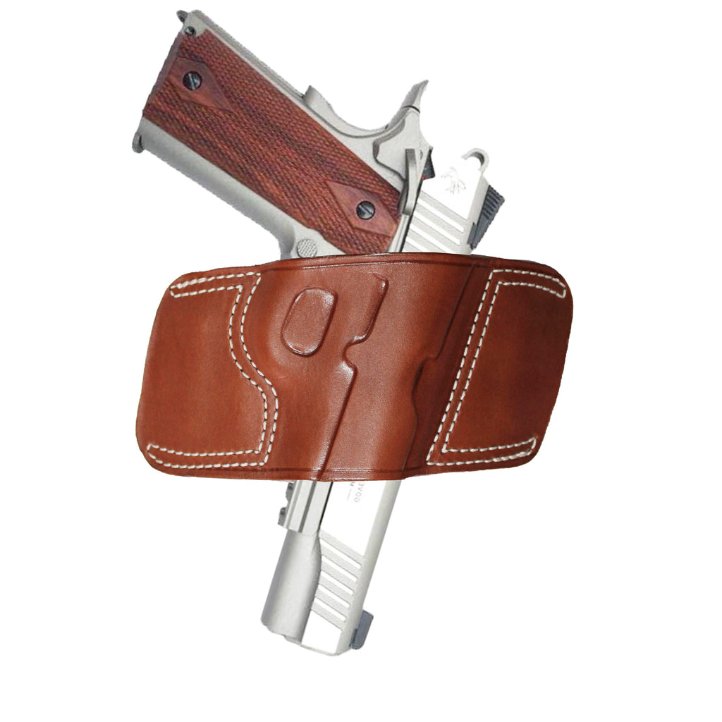 Fast Draw OWB Carry Handmade Firearm Holster - Brown